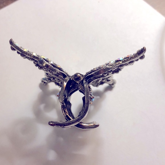 Beautiful silvertone rhinestone hair clip - Picture 3 of 5